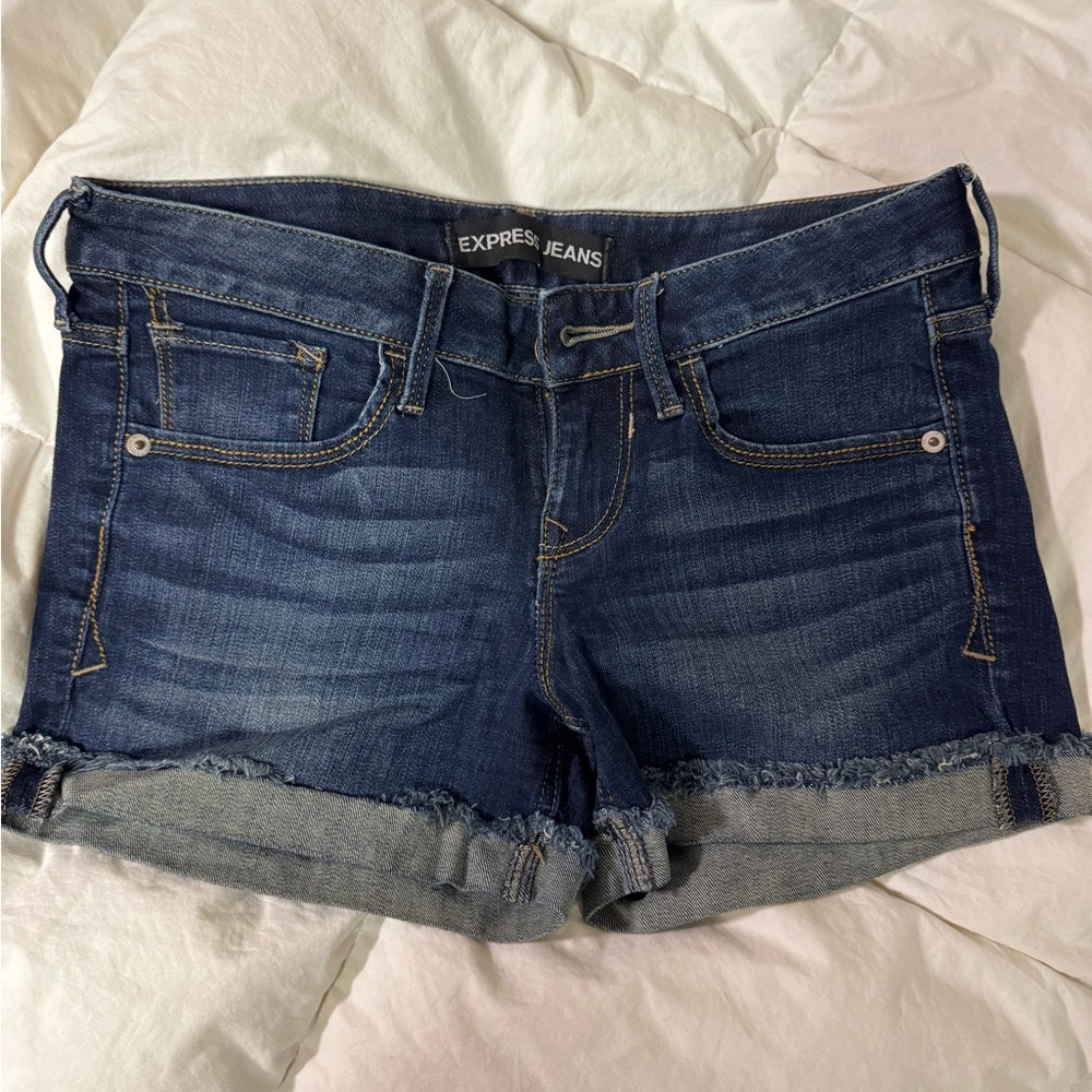 Express Women’s Dark Blue Jean Shorts